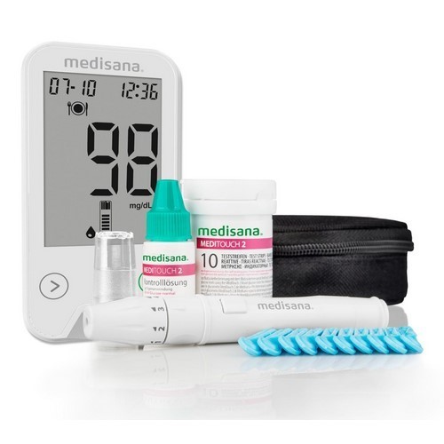 PACK GLUCOMETRO MEDISANA MEDITOUCH2 MG/DL